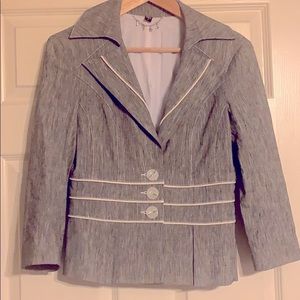 BEBE Grey Linen Blazer size 8